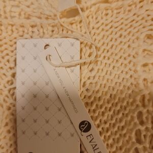 Evaless Cream Open Knit Sweater